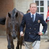 Oliver Townend (GBR) and Black Tie at the First Horse Inspection